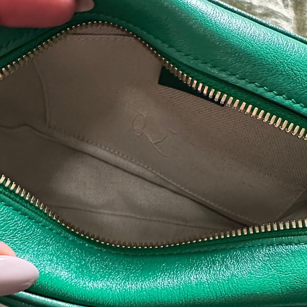 Green Quilted Leather Crossbody Bag - Picture 3 of 8